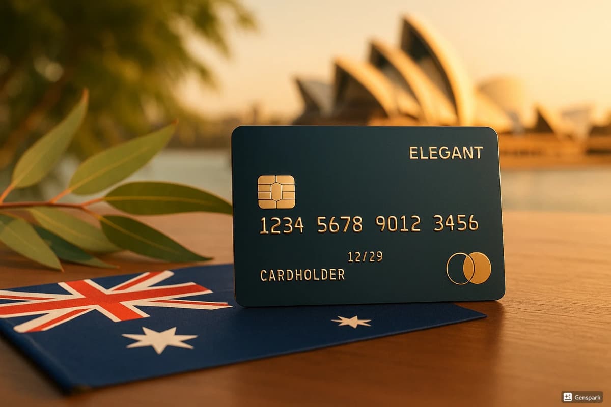 Kreditkarte mit Australien Motiv