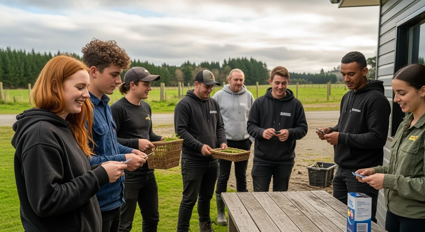 Typisches Arbeiten auf einer Farm