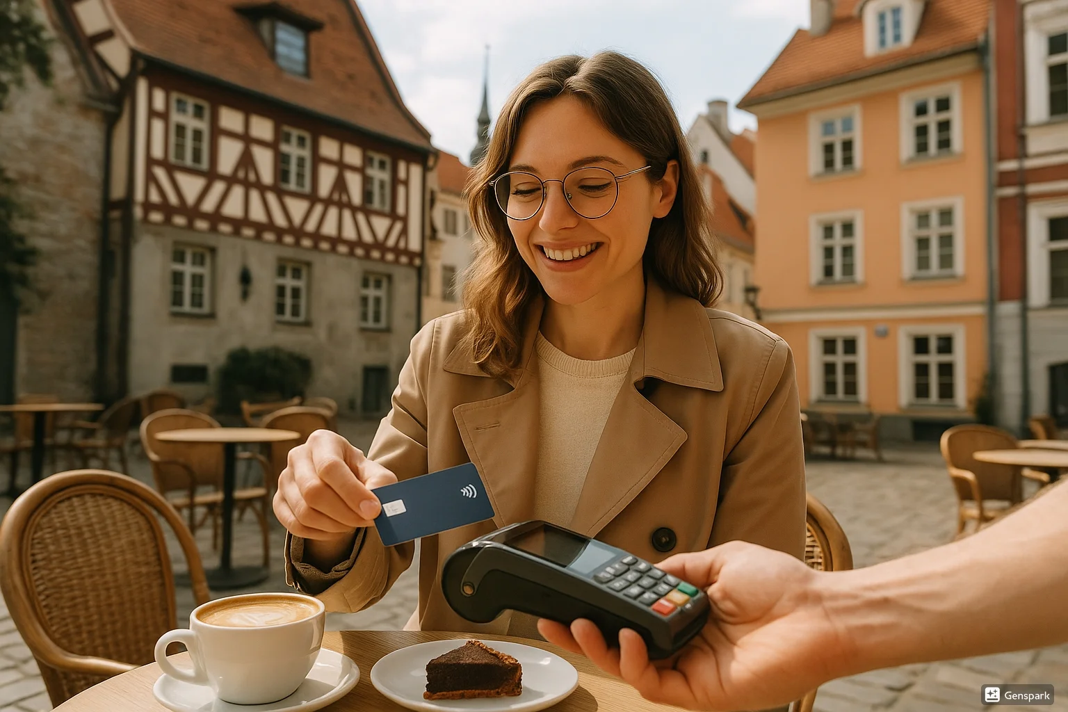 Kreditkarte in einem Café in Lettland nutzen